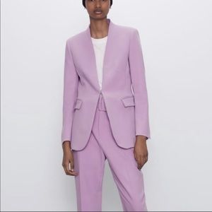 New without tags Zara lapeless blazer purple L